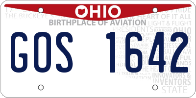 OH license plate GOS1642