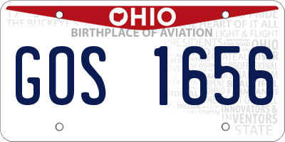 OH license plate GOS1656