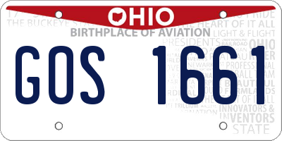 OH license plate GOS1661