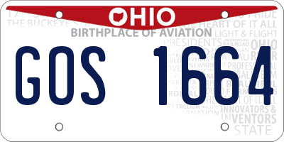 OH license plate GOS1664