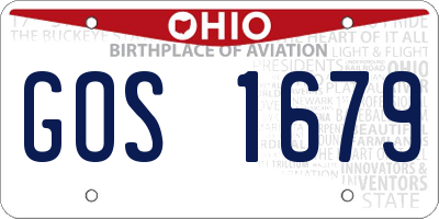 OH license plate GOS1679