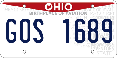 OH license plate GOS1689