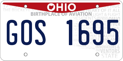 OH license plate GOS1695
