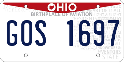 OH license plate GOS1697