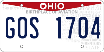 OH license plate GOS1704