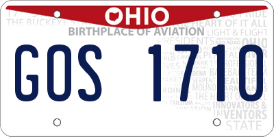 OH license plate GOS1710