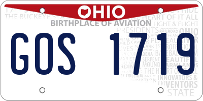 OH license plate GOS1719