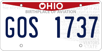 OH license plate GOS1737