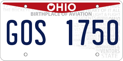OH license plate GOS1750