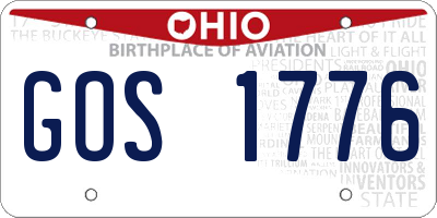 OH license plate GOS1776