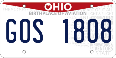 OH license plate GOS1808