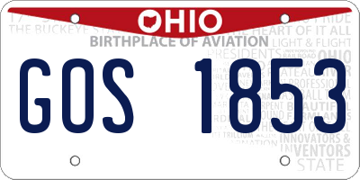 OH license plate GOS1853