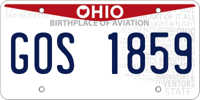 OH license plate GOS1859