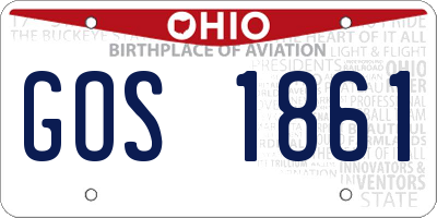 OH license plate GOS1861
