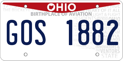 OH license plate GOS1882