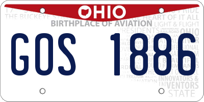 OH license plate GOS1886