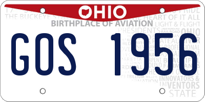 OH license plate GOS1956