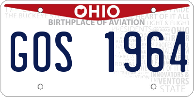 OH license plate GOS1964