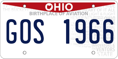 OH license plate GOS1966