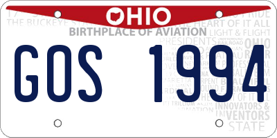 OH license plate GOS1994