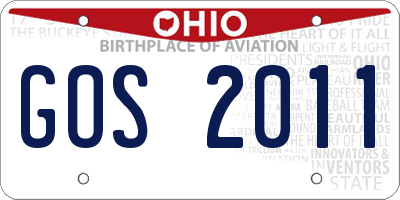 OH license plate GOS2011