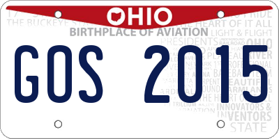 OH license plate GOS2015