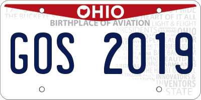 OH license plate GOS2019