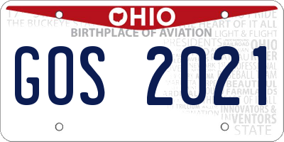 OH license plate GOS2021
