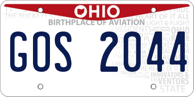 OH license plate GOS2044