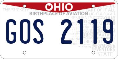 OH license plate GOS2119
