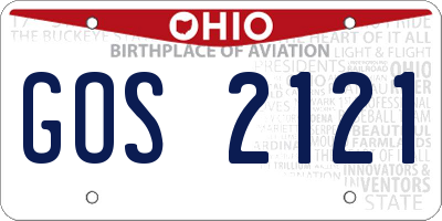 OH license plate GOS2121