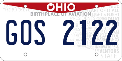 OH license plate GOS2122