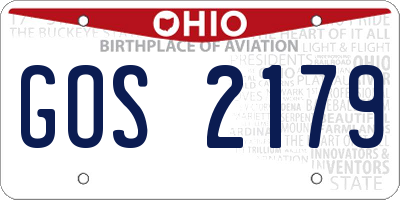 OH license plate GOS2179
