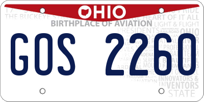 OH license plate GOS2260