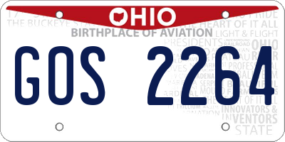 OH license plate GOS2264