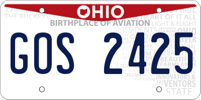 OH license plate GOS2425