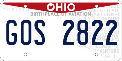 OH license plate GOS2822