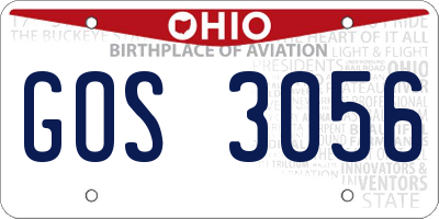 OH license plate GOS3056