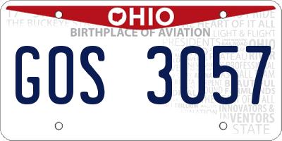 OH license plate GOS3057