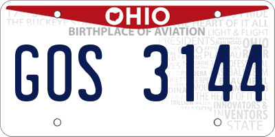 OH license plate GOS3144