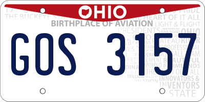 OH license plate GOS3157