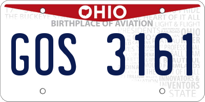 OH license plate GOS3161