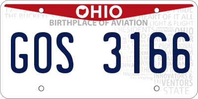 OH license plate GOS3166