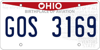 OH license plate GOS3169