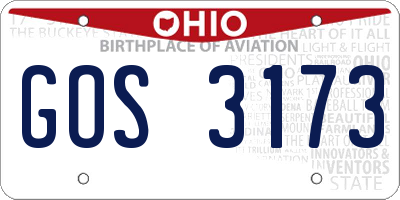 OH license plate GOS3173