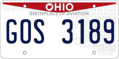 OH license plate GOS3189
