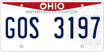 OH license plate GOS3197