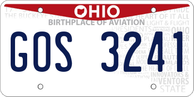 OH license plate GOS3241