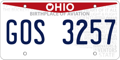 OH license plate GOS3257