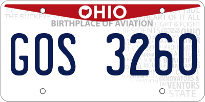 OH license plate GOS3260
